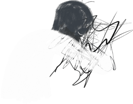 Person die sich versteckt